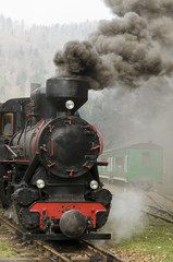 Obraz na płótnie Canvas parowóz pociągu