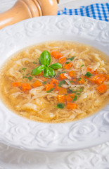 vegetables noodle soup