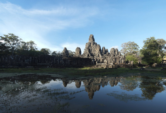 Bayon Temple panorama Angkor Thom  Cambodia