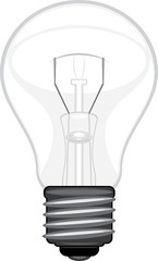 Light bulb isolated on the white