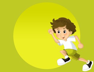 Children and sport - training - illustration for the kids