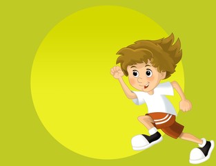 Children and sport - training - illustration for the kids