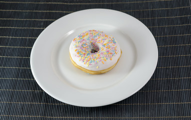 Donut on the plate
