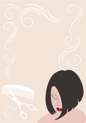 modern style vector barber shop background