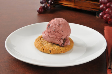 Cherry ice cream sandwich
