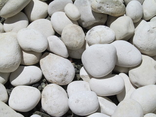blancas piedras de cantos rodados