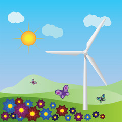 Wind turbine landscape