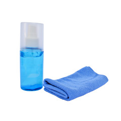 Microfiber cloth and cleaning gel