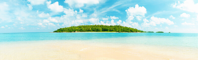 Panorama de l& 39 île tropicale