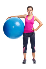 gym ball woman