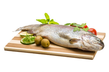 Fresh raw rainbow trout