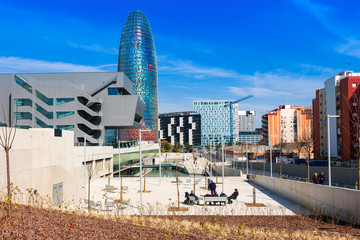 Fototapeta premium View of Barcelona, Spain. Torre agbar