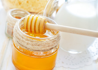 honey,bread and milk