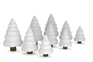 Fototapeta premium Cartoon forest