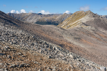 barren slopes in Nelson Lakes National Park