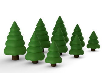 Fototapeta premium Cartoon forest