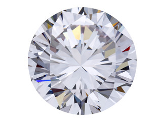 Diamond top view/ with clipping path