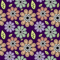 Multicolored floral pattern