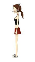3d render of cartoon character with headphones