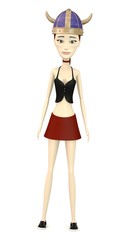 3d render of cartoon character with helmet