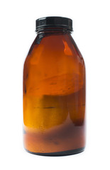 Glass jars with chemicals