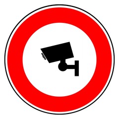 Caméra de surveillance dans un panneau