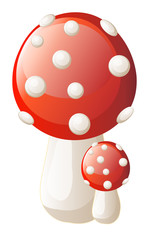Vector red mushroom
