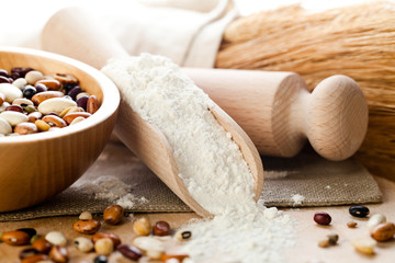 farina grano e fagioli