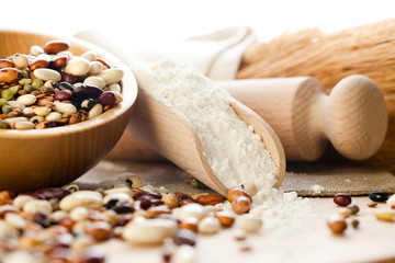 farina grano e fagioli