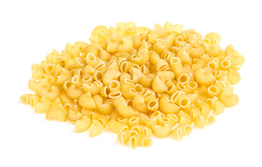 italian pasta (macaroni) isolated on white background