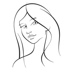 girl with long  hair