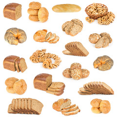 Set of bread and buns