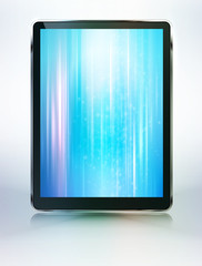 Vector tablet computer with abstract background