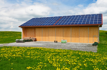 Solaranlage auf Scheunendach
