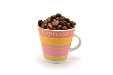 coffee beans in a cup