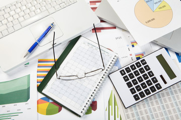 Business table in the office