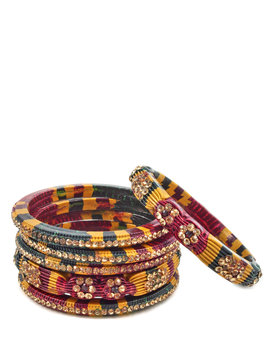 colorful traditional Indian Lac bangles