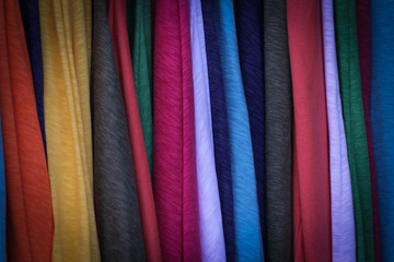 Close up hang shirts and cloths