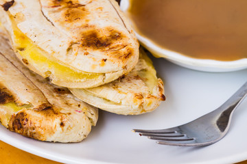 Grilled Bananas of thai dessert