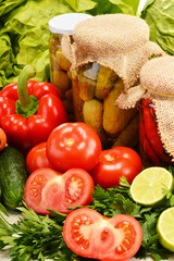 Composition with assorted organic vegetables