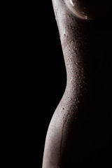 Tempting silhouette of upper side of indian female