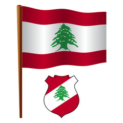 lebanon wavy flag