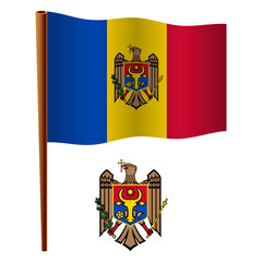 moldova wavy flag