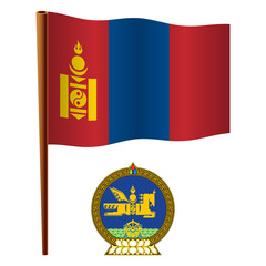mongolia wavy flag
