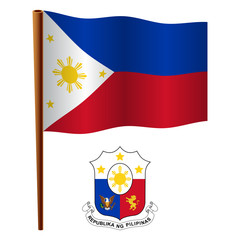 Obraz premium philippines wavy flag