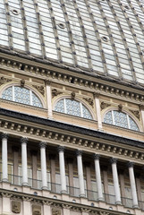 Detail of architectural building of Mole Antonelliana in Turin