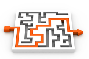 Maze puzzle solved