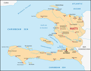Fototapeta premium Haiti map