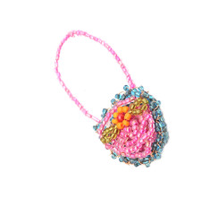 A beautiful small lady handbag decorated by bead