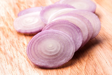 Obraz na płótnie Canvas Onion slices